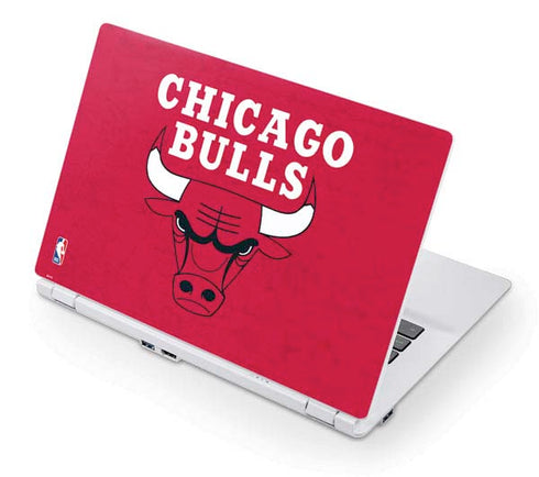 NBA Chicago Bulls Red Distressed Acer Chromebook Skin